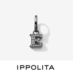 Ippolita blackened sterling silver and diamond E